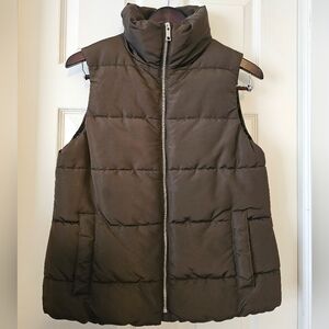 H&M PADDED VEST WOMENS  BROWN Color SIZE SMALL